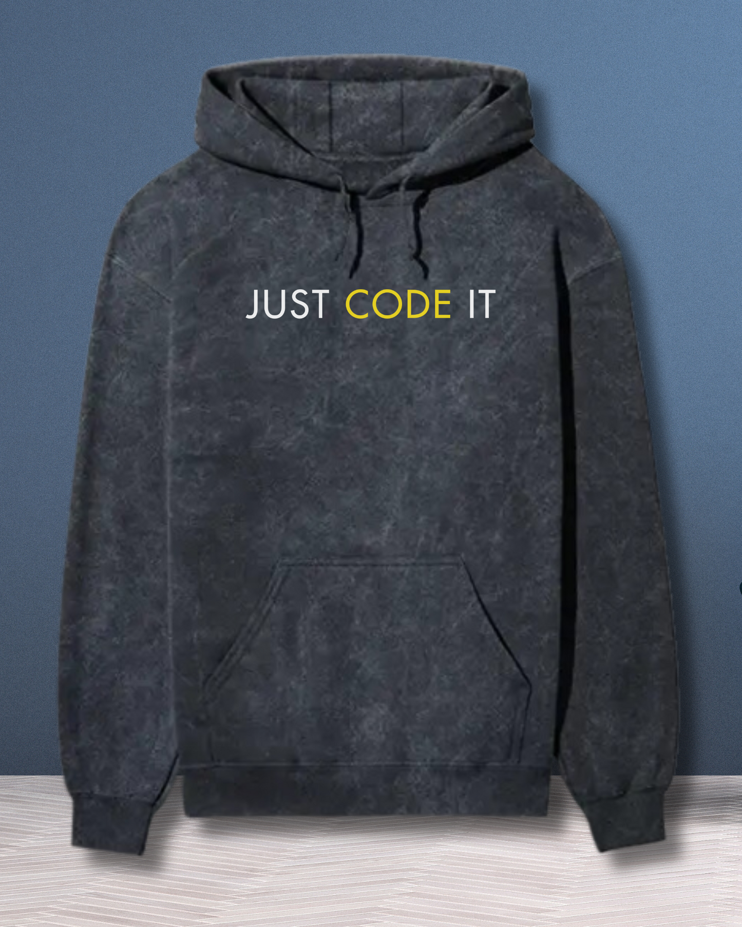 Just Code It - Effortless Style in a Coding Geek Hoodie by DevHero | Acid Wash Hoodie