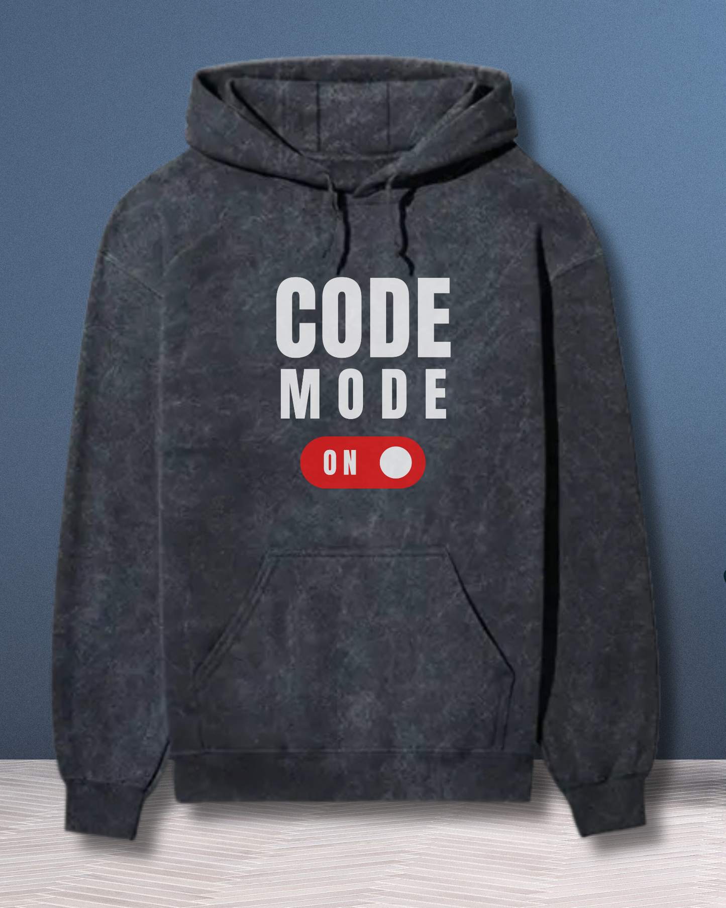 Code Mode On Acid Wash Hoodie - Focused Coding Gear for Programmers by DevHero