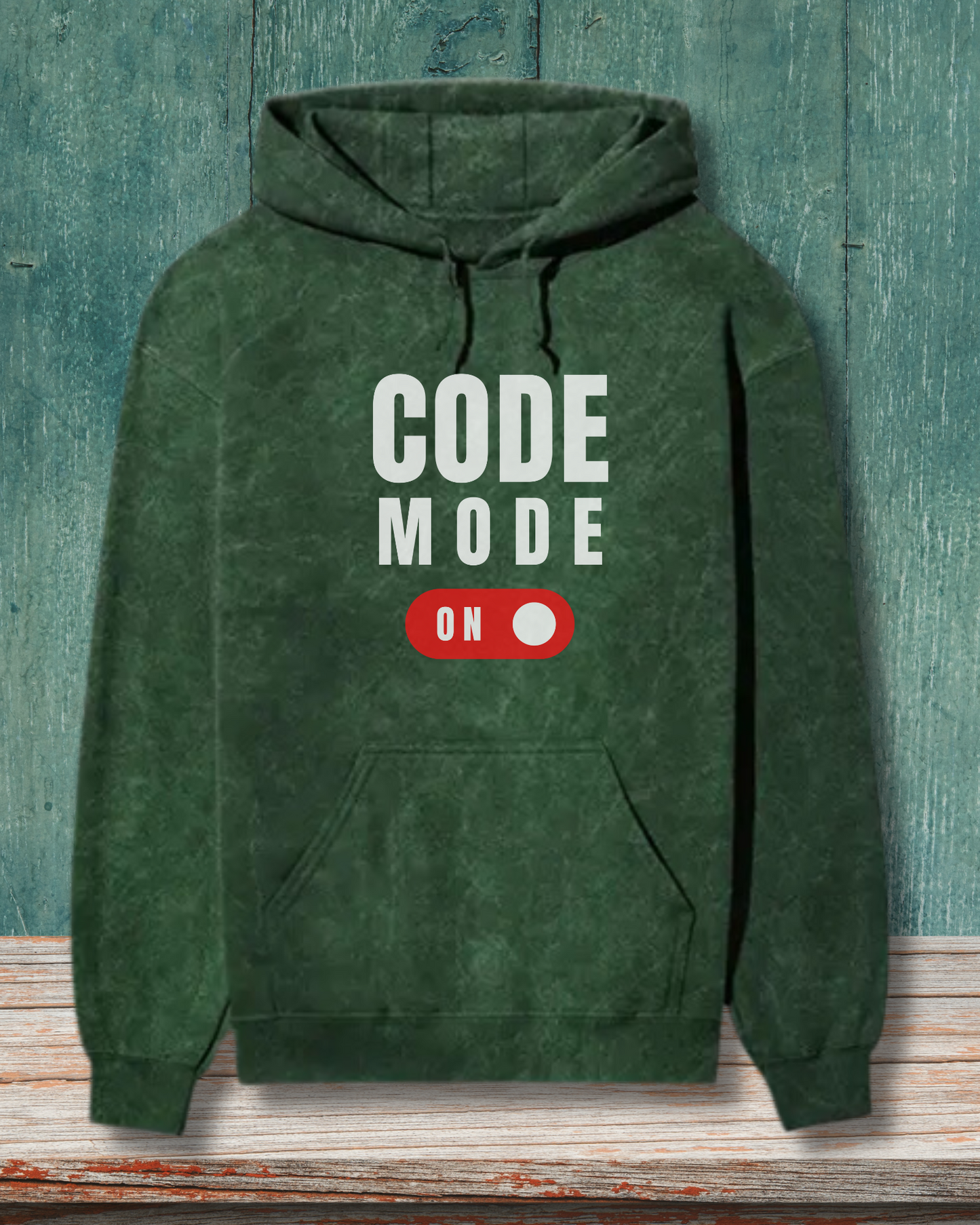 Code Mode On Acid Wash Hoodie - Focused Coding Gear for Programmers by DevHero